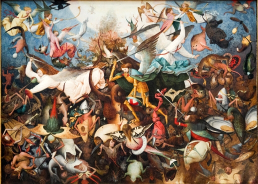 Brueghel La caída de los ángeles rebeldes